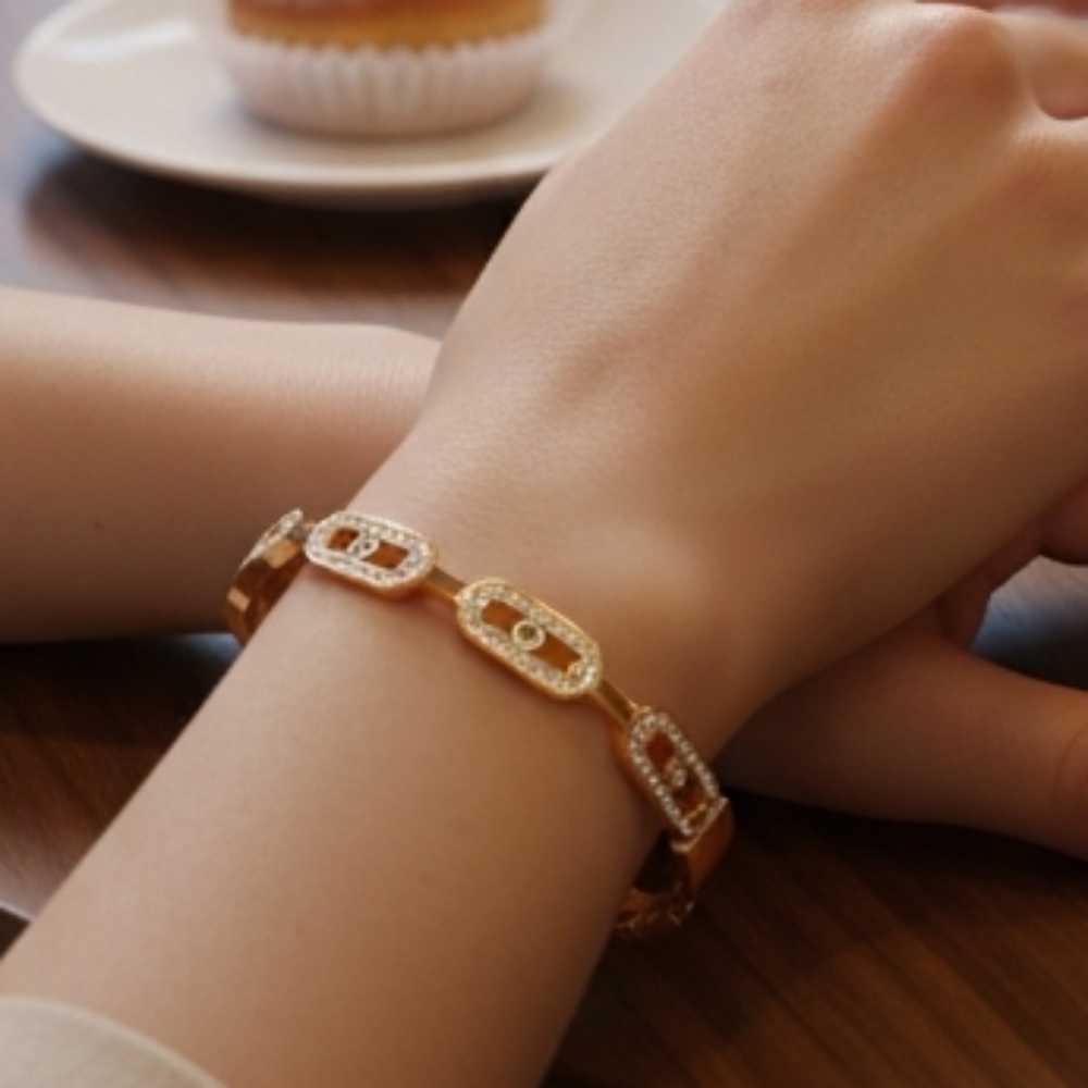 NEW Gold Bangle Bracelet - Picture 2 of 5